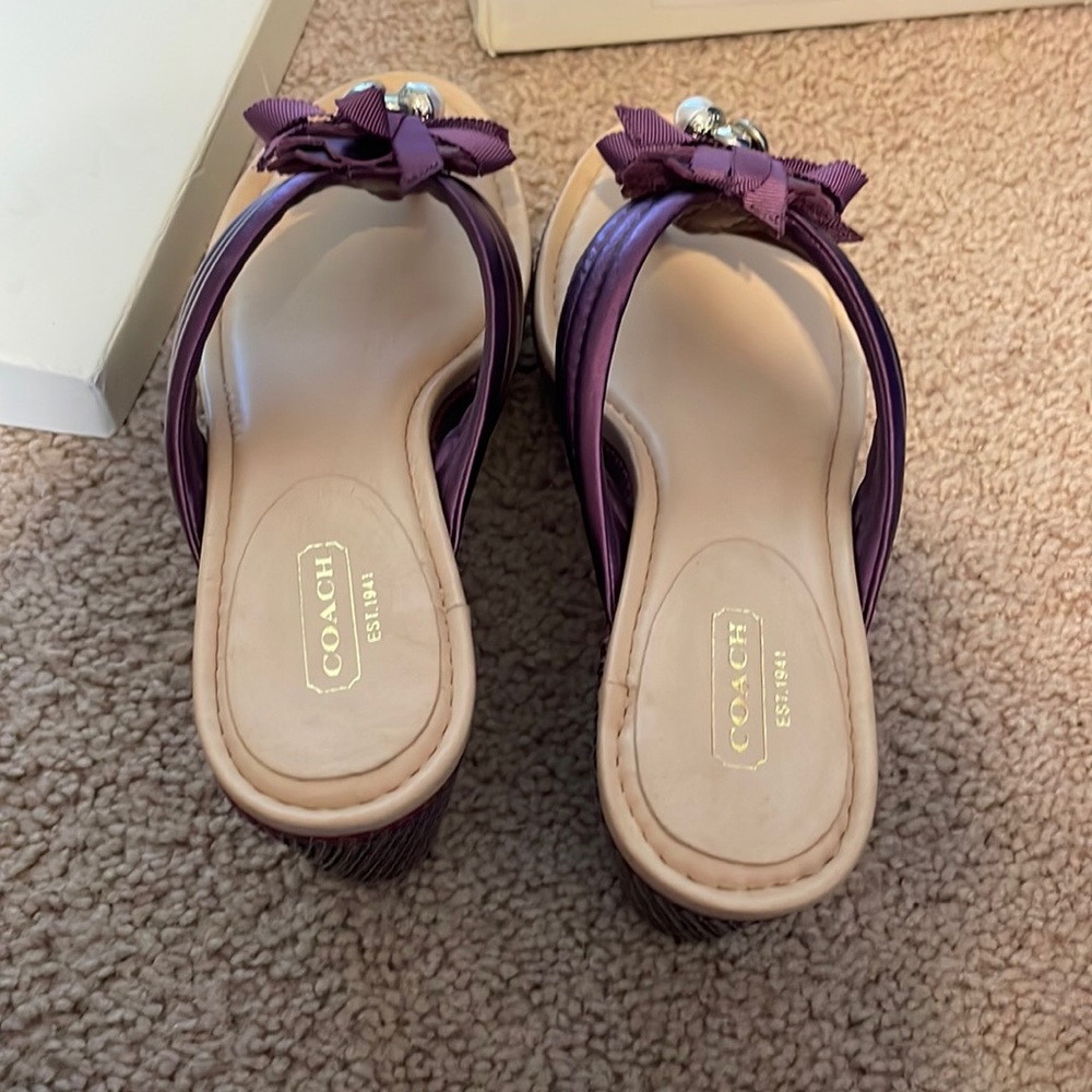 Coach aubergine sandals